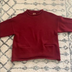 Red Zara sweater